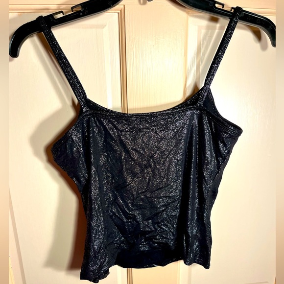 Super sparkly vintage Y2K New York and Company midriff shirt - Picture 2 of 3